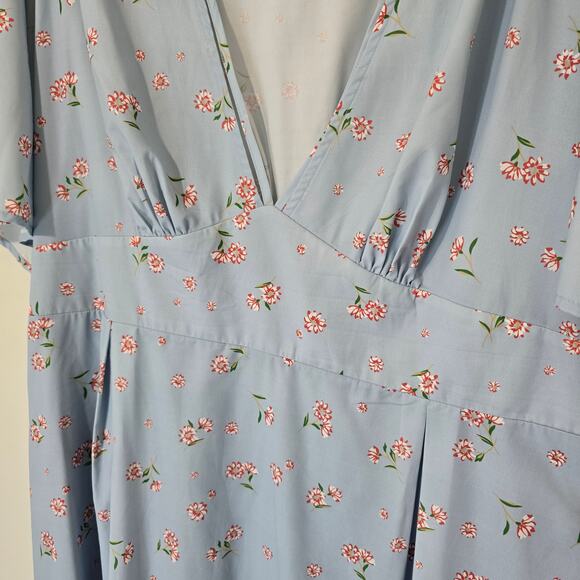 Bloomchic Blue Floral Dress Cottagecore Boho - Picture 4 of 10